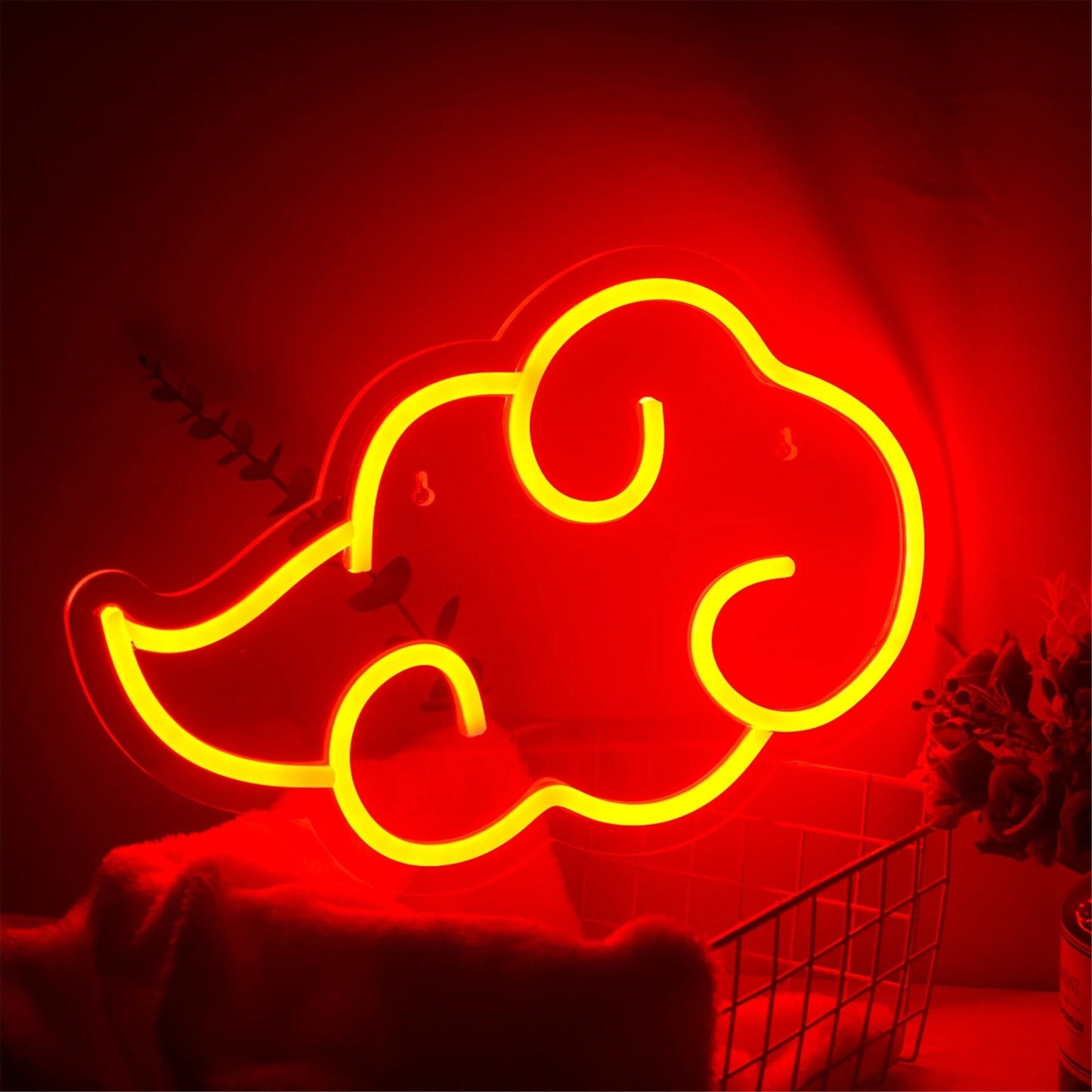 Anime Cloud Neon Sign Dimmable Cool LED Neon Lights Signs USB Powered for Bedroom Kids Game Room Party Wall Decor