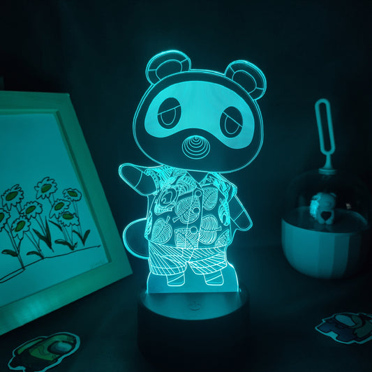 Animal Crossing Game Character Tom Nook 3D Led Lamps RGB Night Lights Cool Gifts for Kids Bedroom Bedside Decoration Tom Nook