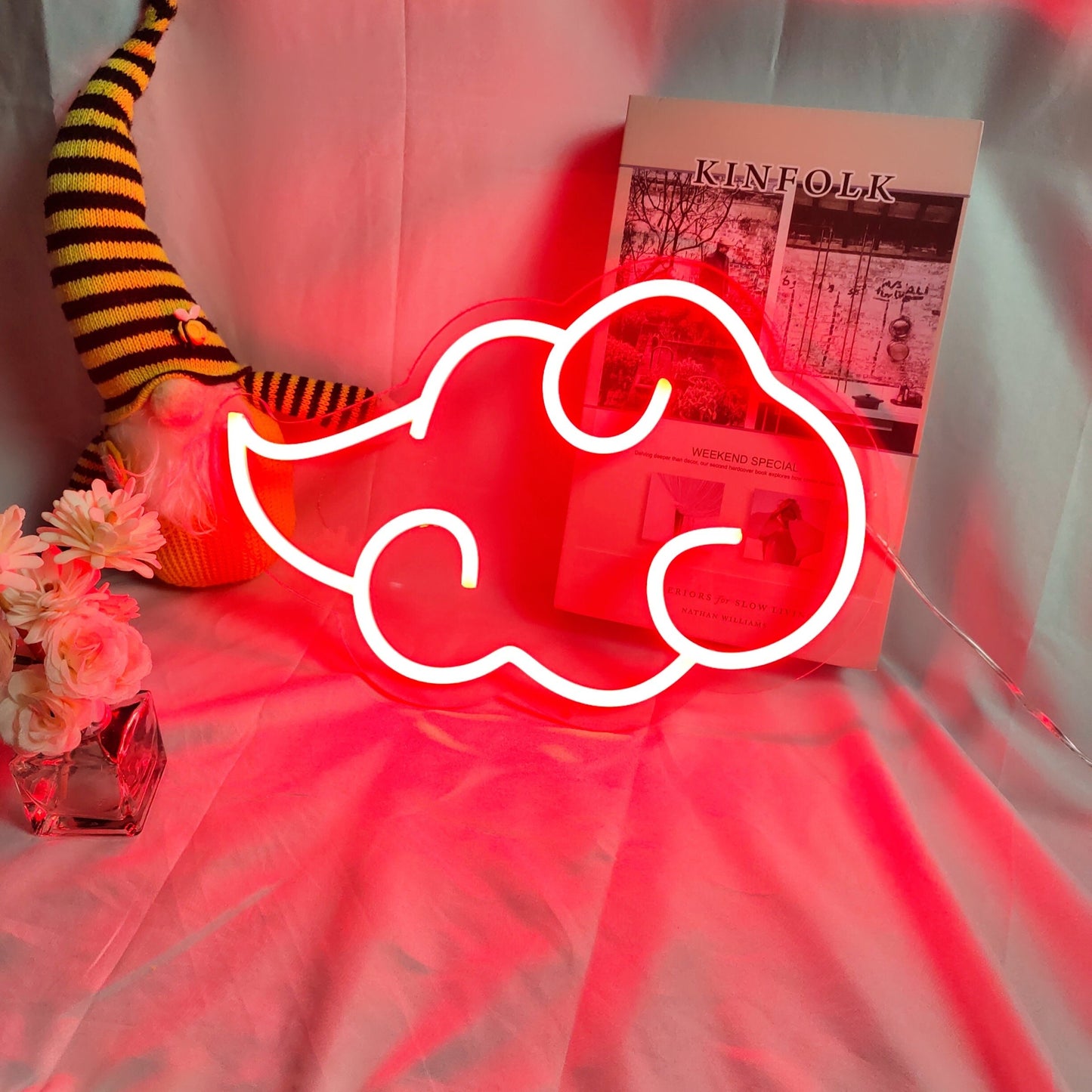 Anime Cloud Neon Sign Dimmable Cool LED Neon Lights Signs USB Powered for Bedroom Kids Game Room Party Wall Decor