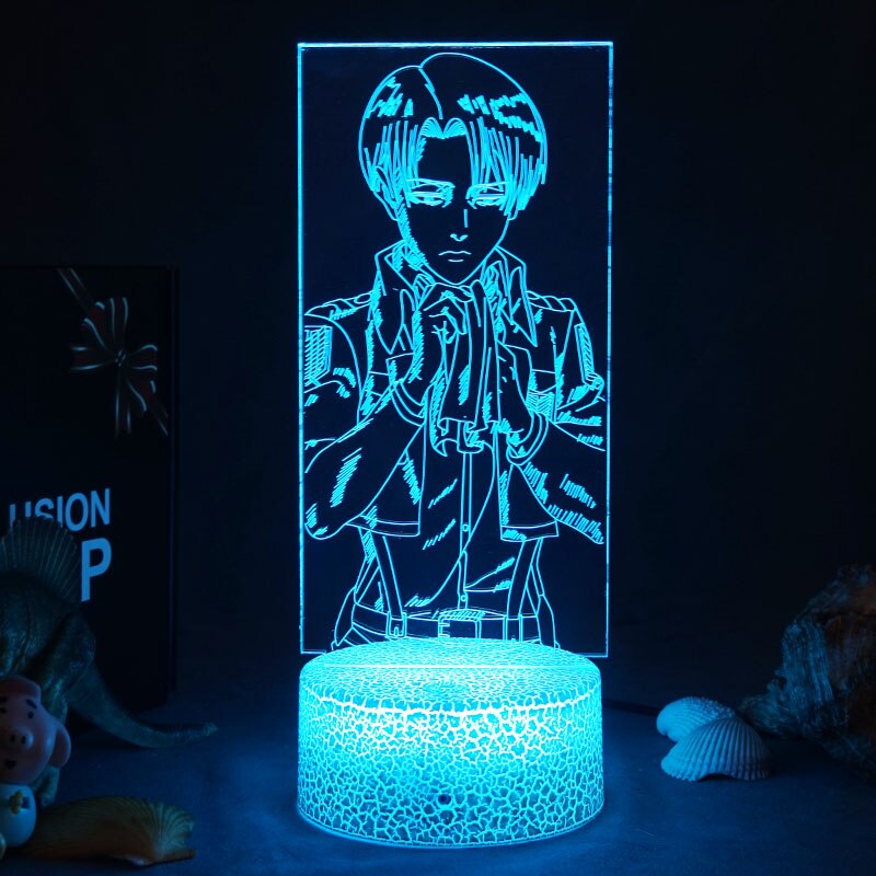 Newest Attack On Titan Lights Anime LED Night Lamps Acrylic USB 3D Figure Bedside Manga Table Lamp For Kids Bedroom Room Decor