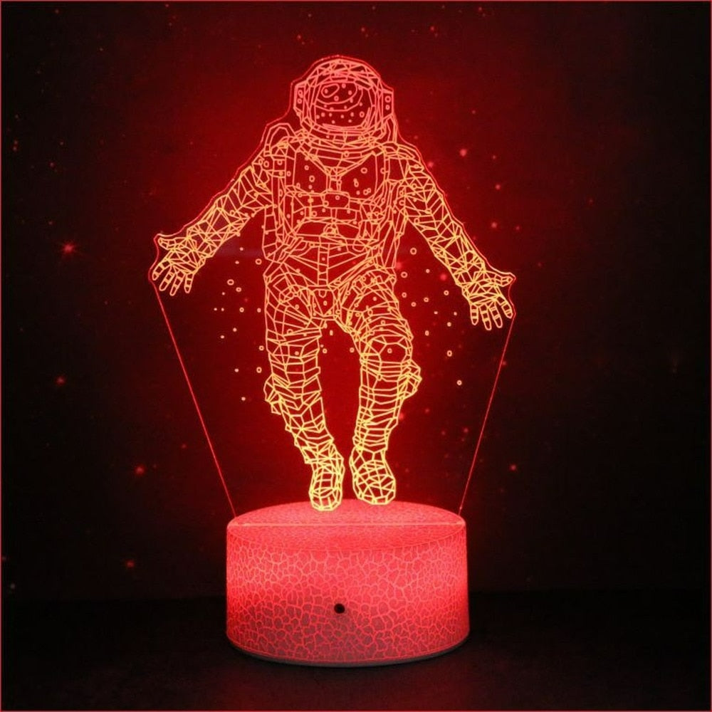 Nighdn Spaceman Night Light Astronaut 3D Lamp for Boys Kids Space Gifts  LED Bedside Light 16 Colors Change with Remote Control