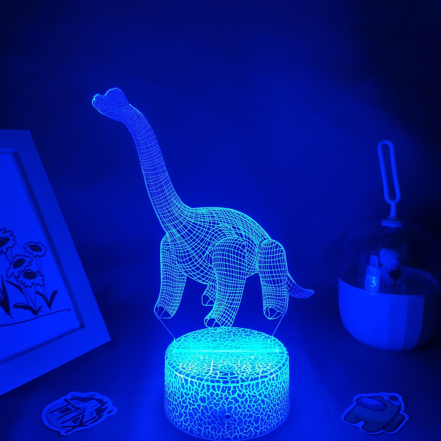 Animal Dinosaur Brachiosaurus 3D LED Neon Lamps RGB Night Lights Birthday Gifts For Kids Childs Bedroom Bedside Table Decoration