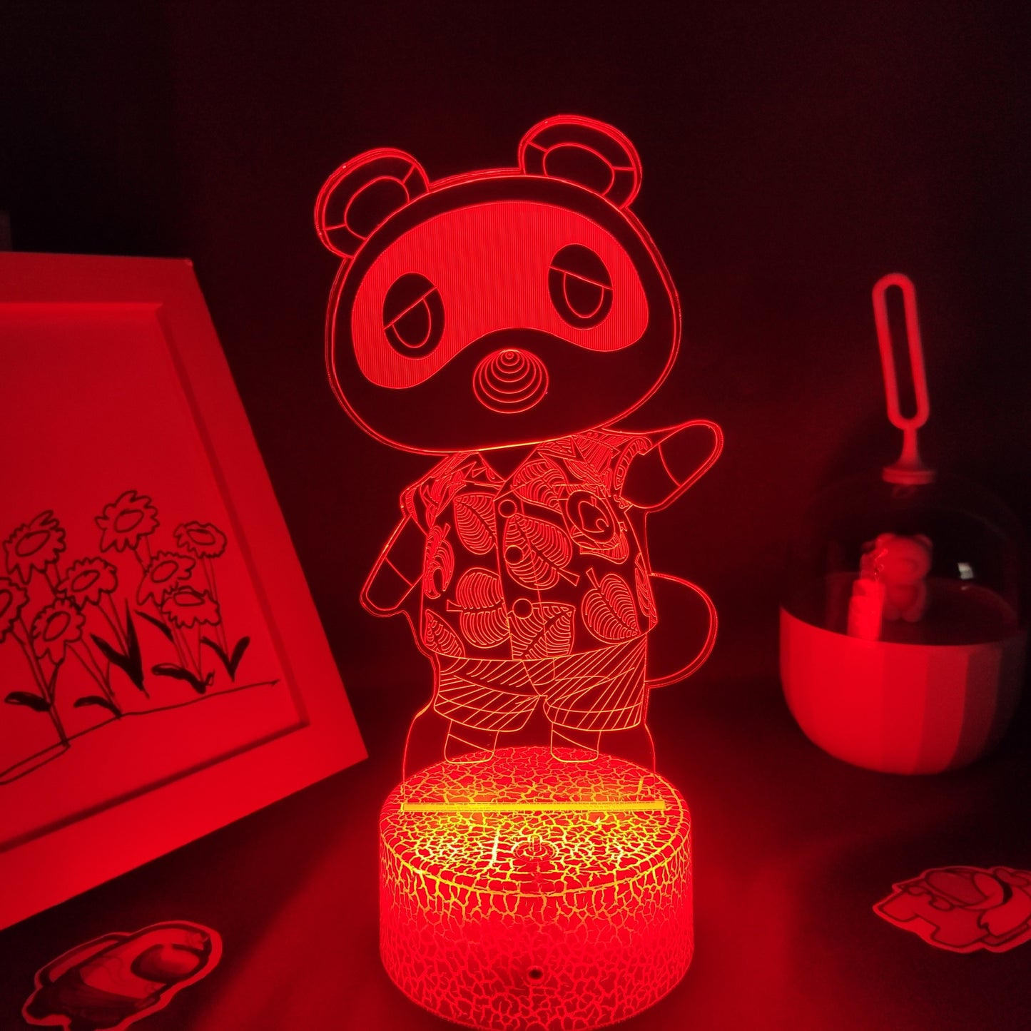 Animal Crossing Game Character Tom Nook 3D Led Lamps RGB Night Lights Cool Gifts for Kids Bedroom Bedside Decoration Tom Nook