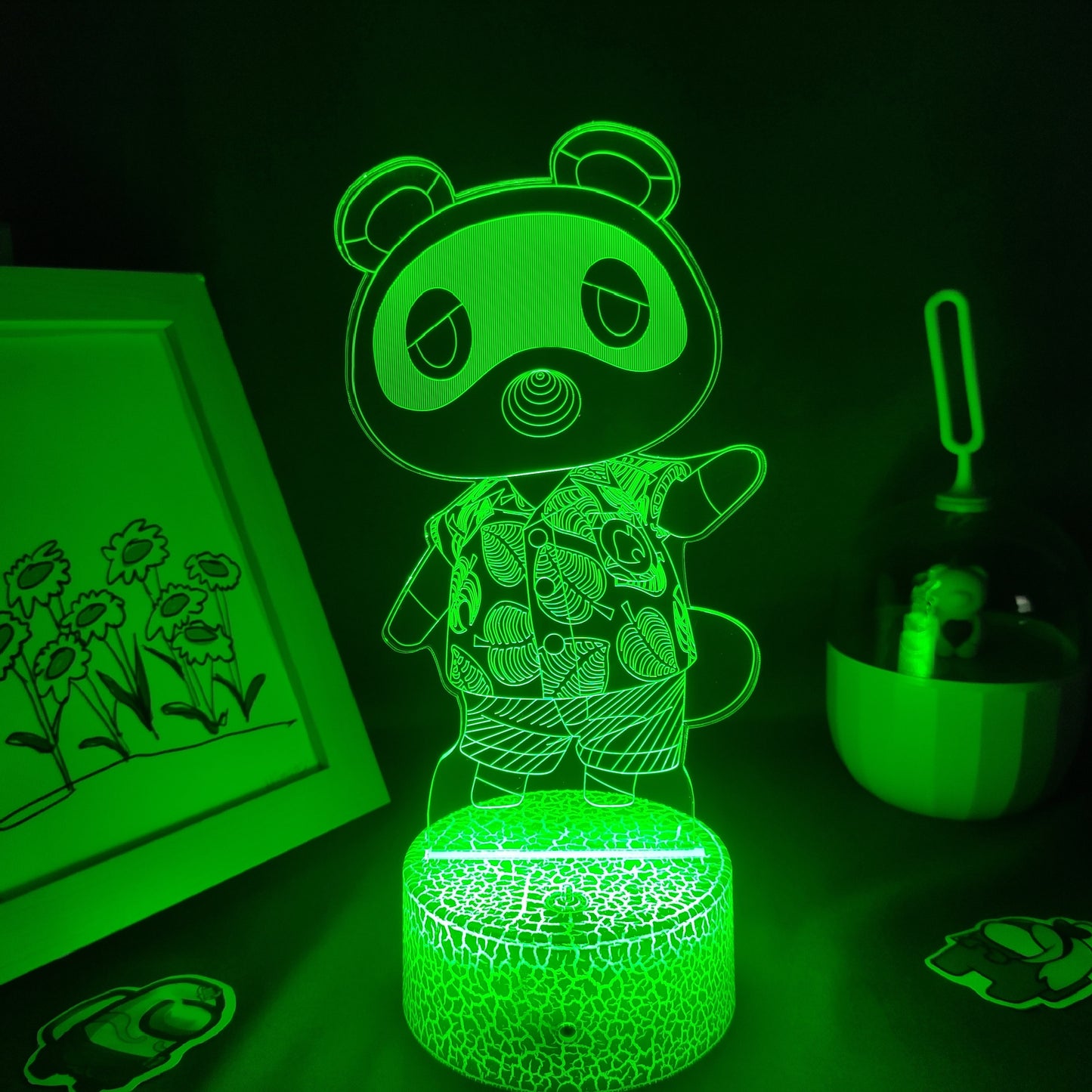 Animal Crossing Game Character Tom Nook 3D Led Lamps RGB Night Lights Cool Gifts for Kids Bedroom Bedside Decoration Tom Nook