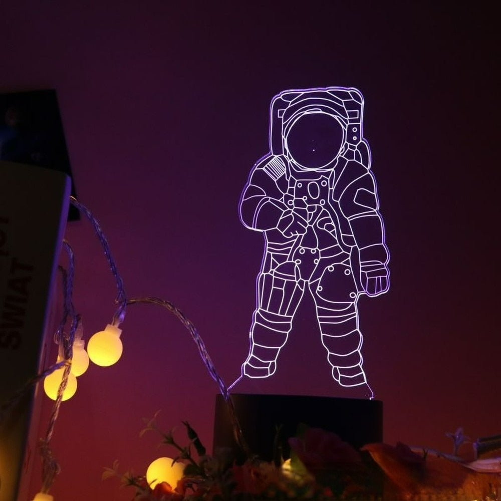 Nighdn Spaceman Night Light Astronaut 3D Lamp for Boys Kids Space Gifts  LED Bedside Light 16 Colors Change with Remote Control