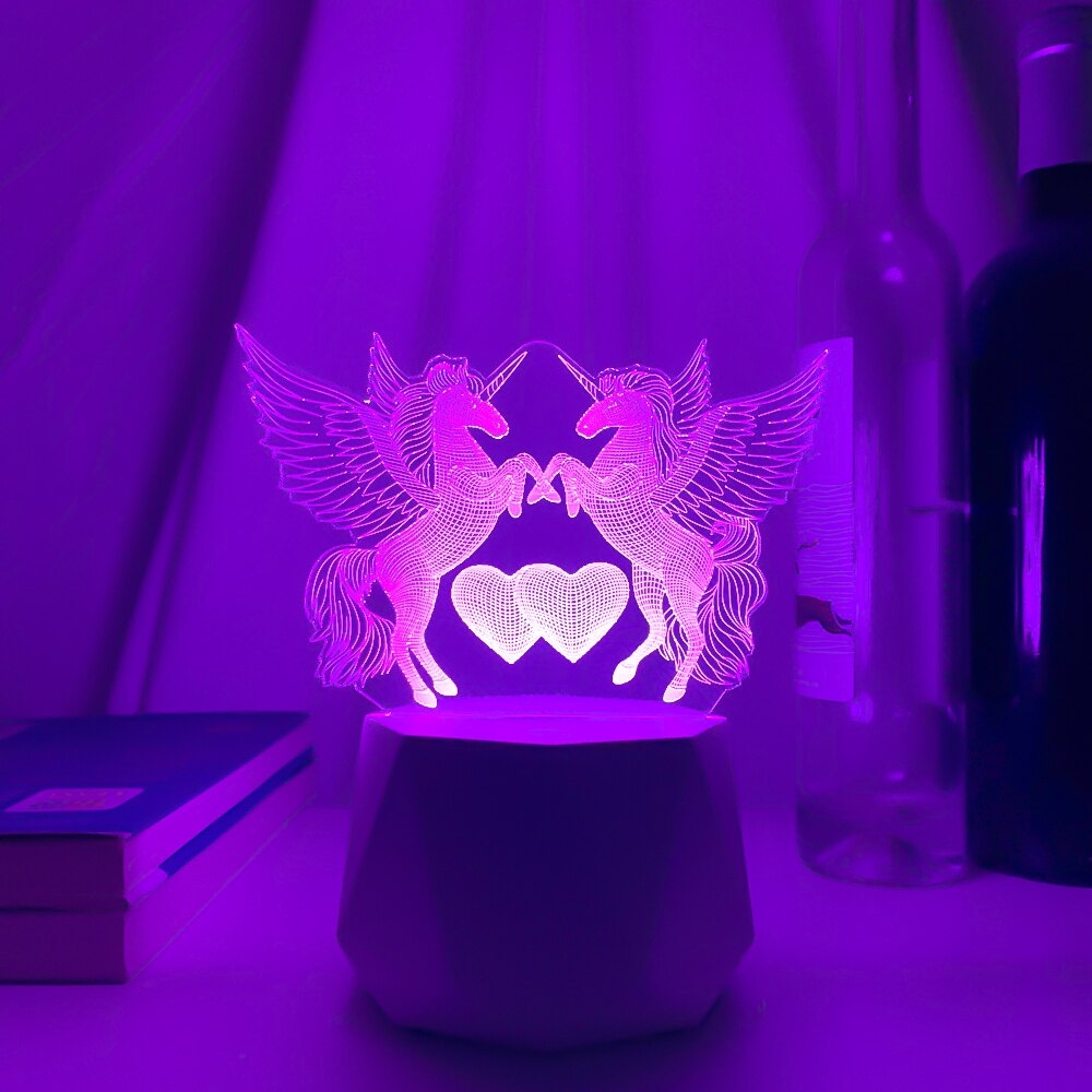 Bluetooth speaker Led Lamps 3D Night Light Valentine's Day Gifts for Home Decoration Usb Battery 3d Illusion Lamp Wedding Souven