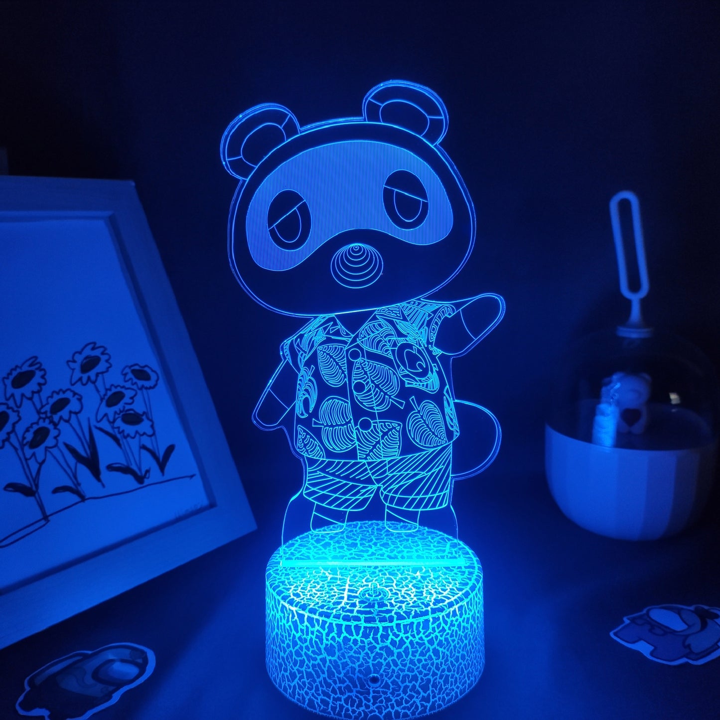 Animal Crossing Game Character Tom Nook 3D Led Lamps RGB Night Lights Cool Gifts for Kids Bedroom Bedside Decoration Tom Nook