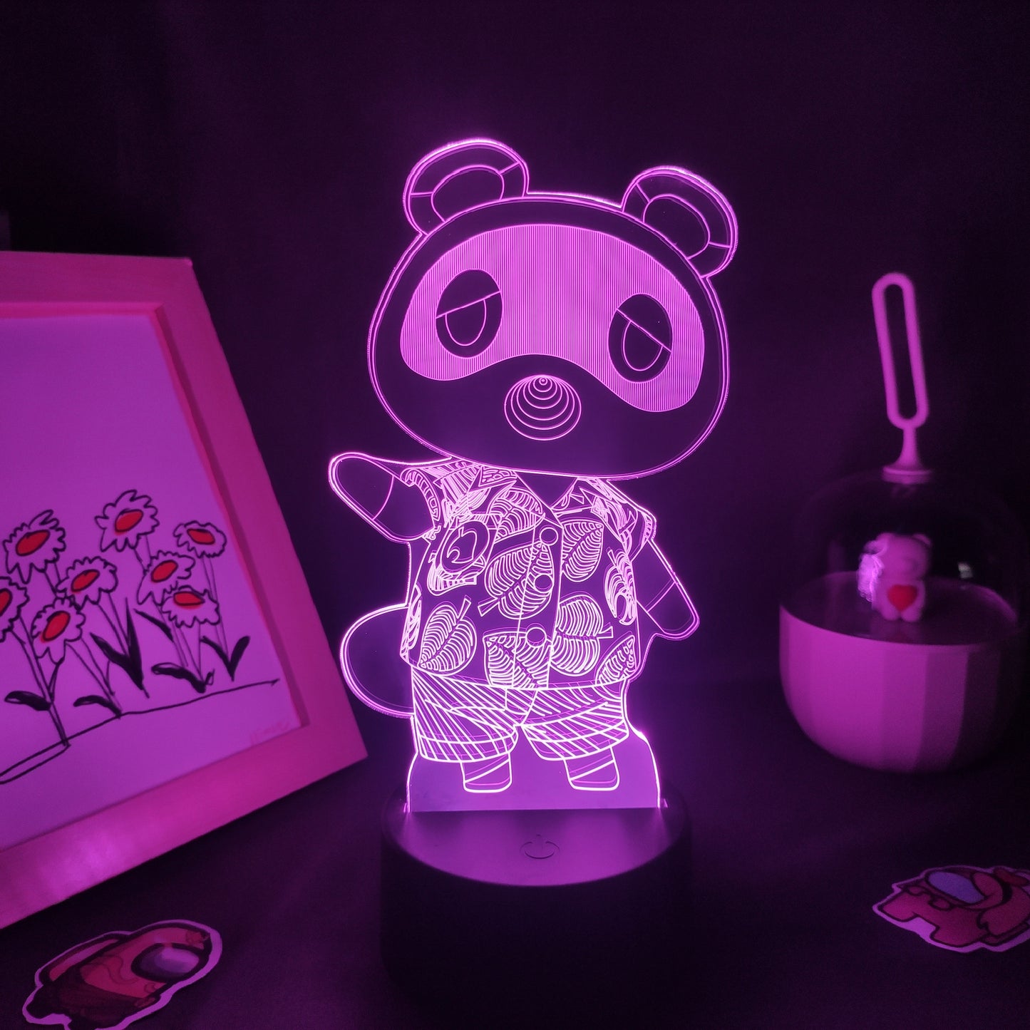 Animal Crossing Game Character Tom Nook 3D Led Lamps RGB Night Lights Cool Gifts for Kids Bedroom Bedside Decoration Tom Nook