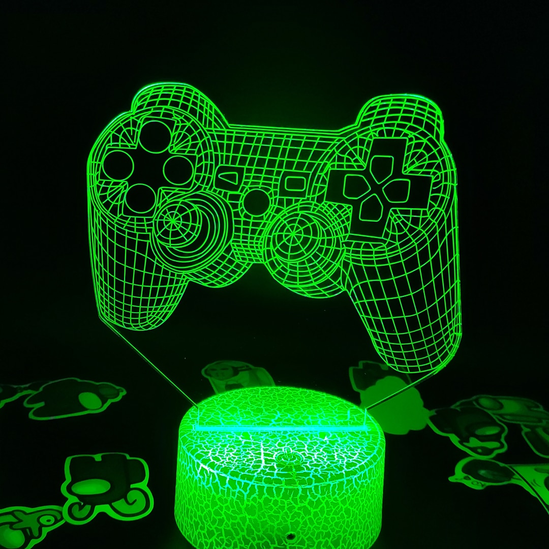 Accessories Controller Gamepad 3D illusion Battery Night Lights Lava Lamps Creative Gift For Friend Gaming Room Table Desk Decor