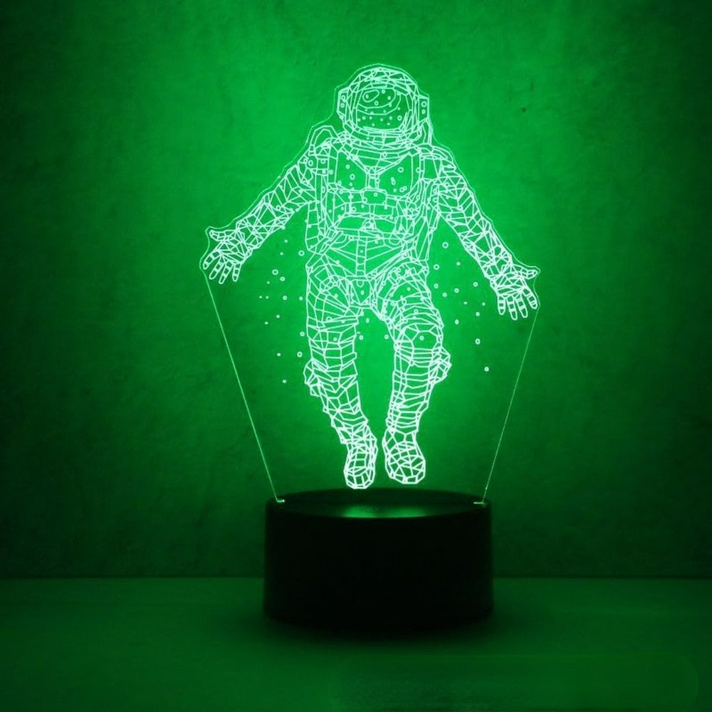 Nighdn Spaceman Night Light Astronaut 3D Lamp for Boys Kids Space Gifts  LED Bedside Light 16 Colors Change with Remote Control