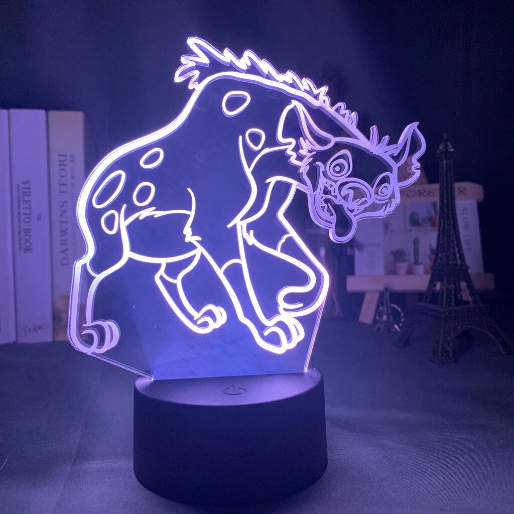 Lion 3d Night Light Children's Room Desk Bedside Led Colorful Variable Night Lamp Battery Usb Children's Gift Kids Lamp