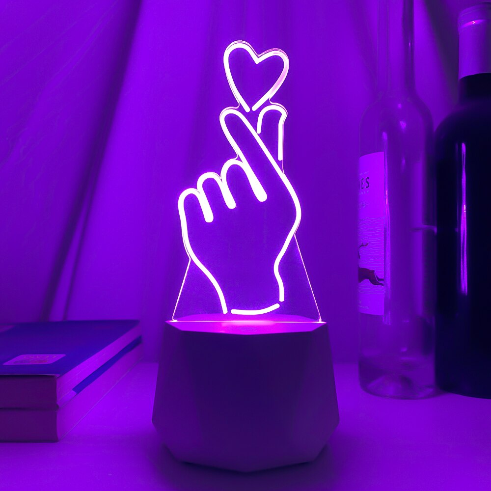 Bluetooth speaker Led Lamps 3D Night Light Valentine's Day Gifts for Home Decoration Usb Battery 3d Illusion Lamp Wedding Souven