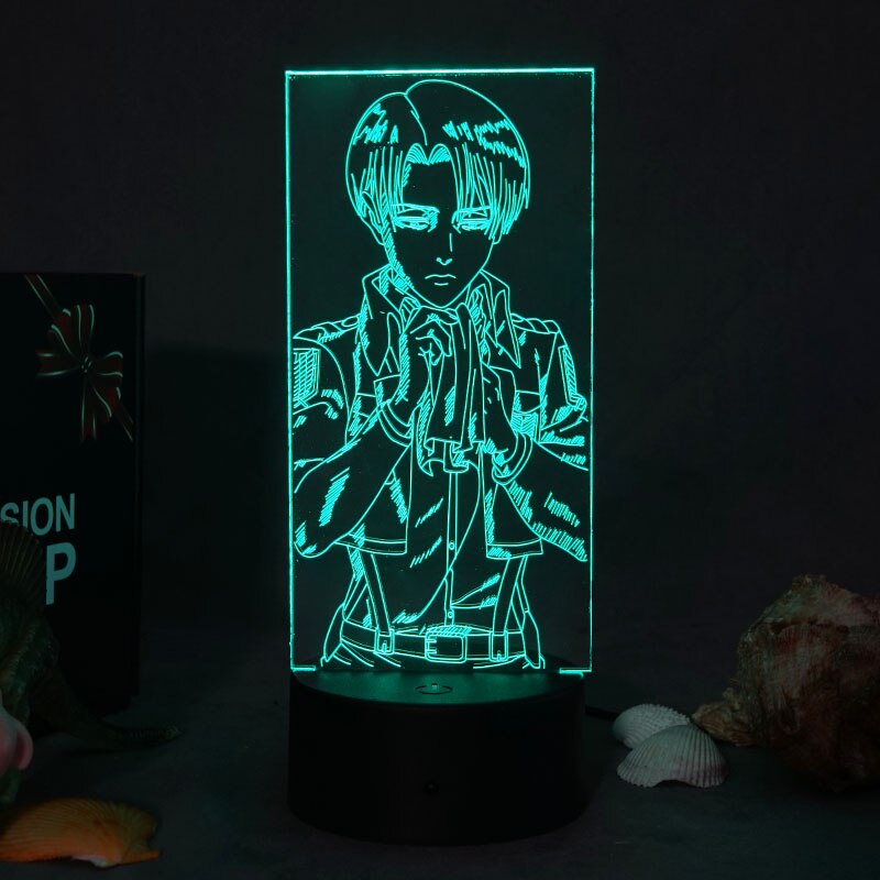 Newest Attack On Titan Lights Anime LED Night Lamps Acrylic USB 3D Figure Bedside Manga Table Lamp For Kids Bedroom Room Decor