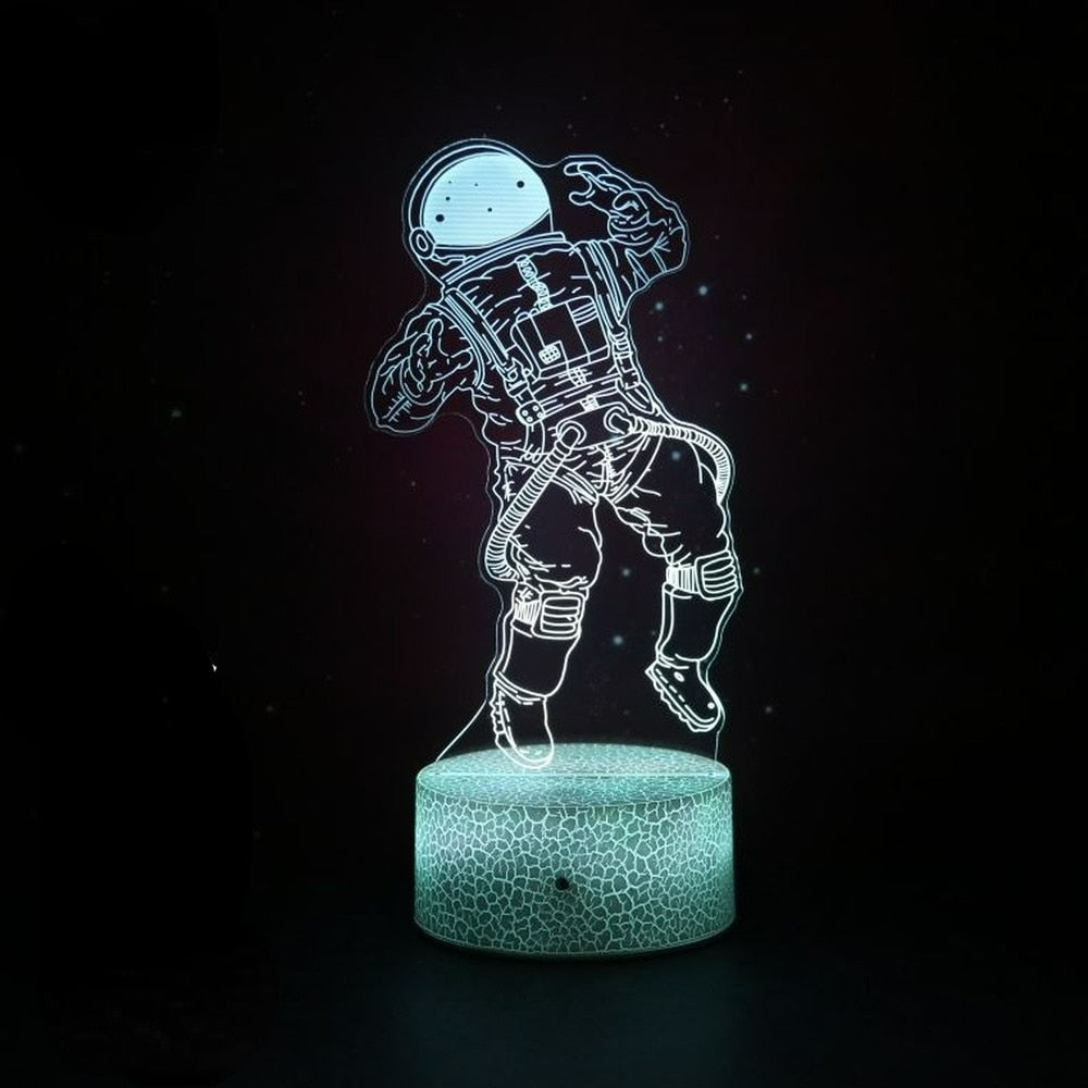 Nighdn Spaceman Night Light Astronaut 3D Lamp for Boys Kids Space Gifts  LED Bedside Light 16 Colors Change with Remote Control