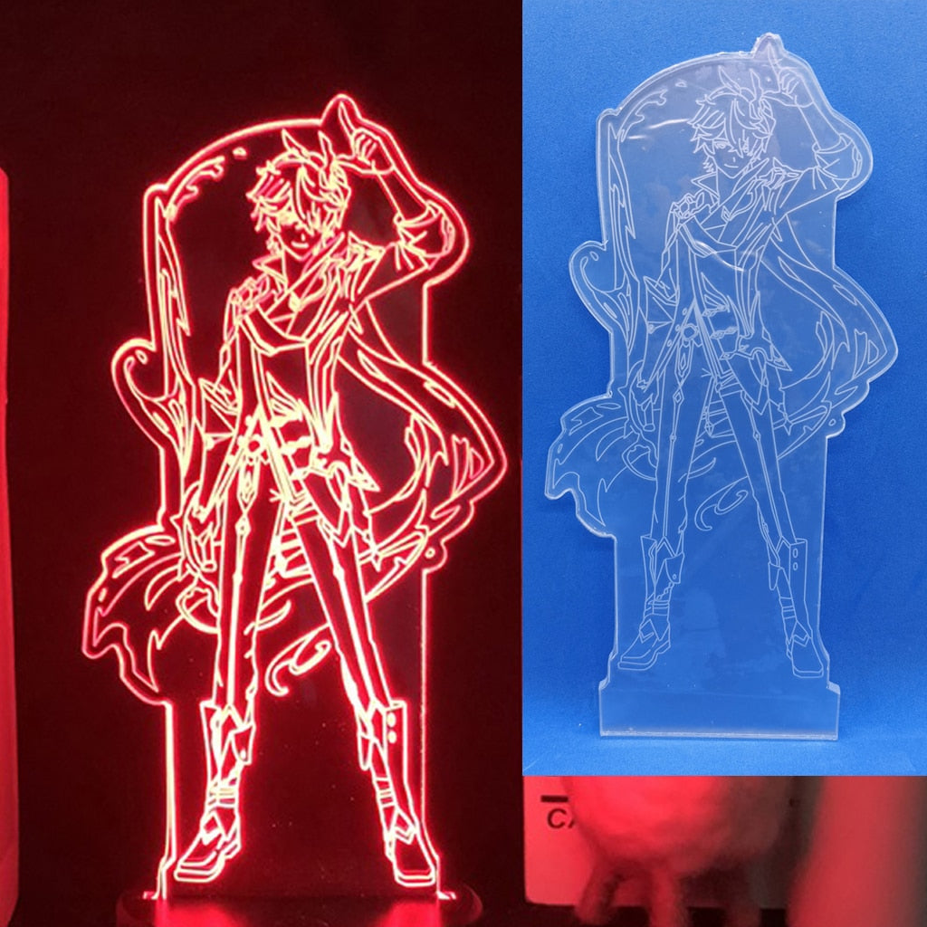 Genshin Impact Anime Night Light Game Figure Yunjin Lamp Shenhe Room Decor Kids Gift Acrylic Board And Base Are Sold Separately