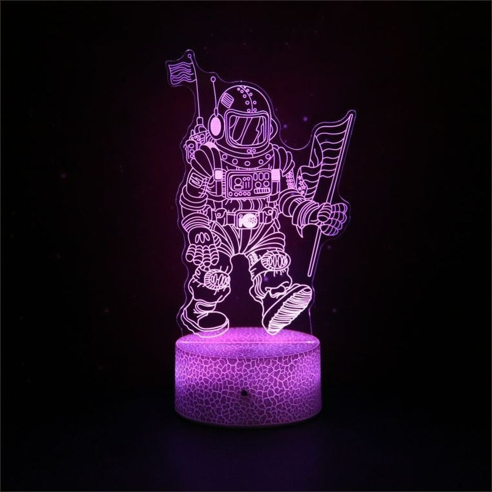 Nighdn Spaceman Night Light Astronaut 3D Lamp for Boys Kids Space Gifts  LED Bedside Light 16 Colors Change with Remote Control