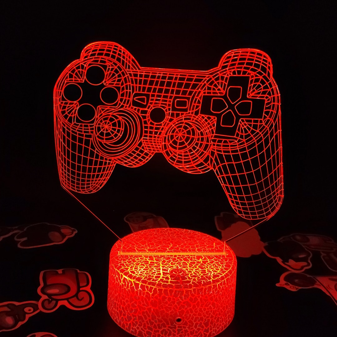 Accessories Controller Gamepad 3D illusion Battery Night Lights Lava Lamps Creative Gift For Friend Gaming Room Table Desk Decor