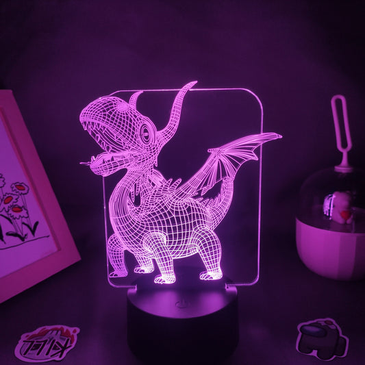 Dinosaur Animal Pterosaurs 3D LED Lava Lamp RGB Night Lights Birthday Manga Colorful Gift For Kid child Bedroom Table Decoration