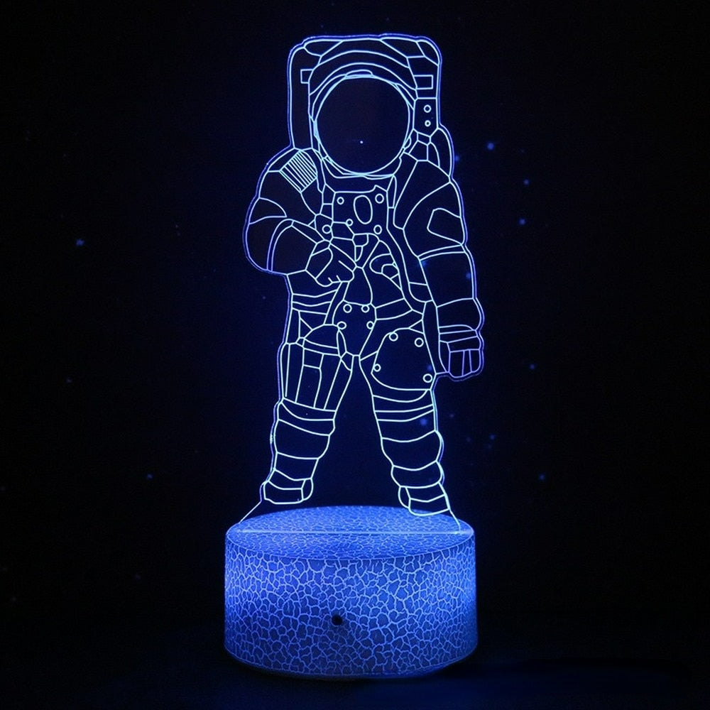 Nighdn Spaceman Night Light Astronaut 3D Lamp for Boys Kids Space Gifts  LED Bedside Light 16 Colors Change with Remote Control