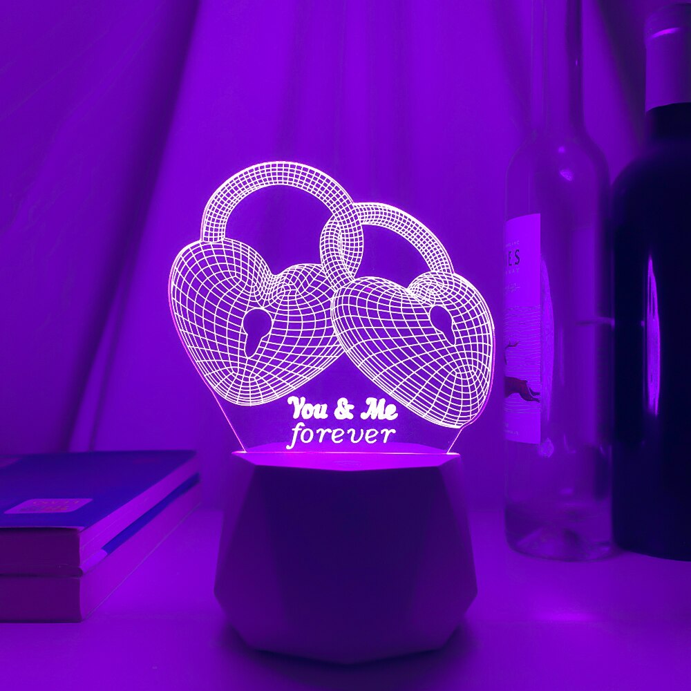 Bluetooth speaker Led Lamps 3D Night Light Valentine's Day Gifts for Home Decoration Usb Battery 3d Illusion Lamp Wedding Souven