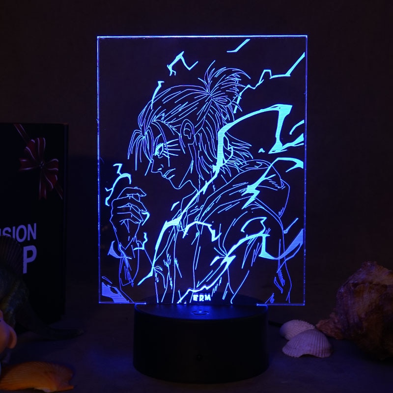 Newest Attack On Titan Lights Anime LED Night Lamps Acrylic USB 3D Figure Bedside Manga Table Lamp For Kids Bedroom Room Decor