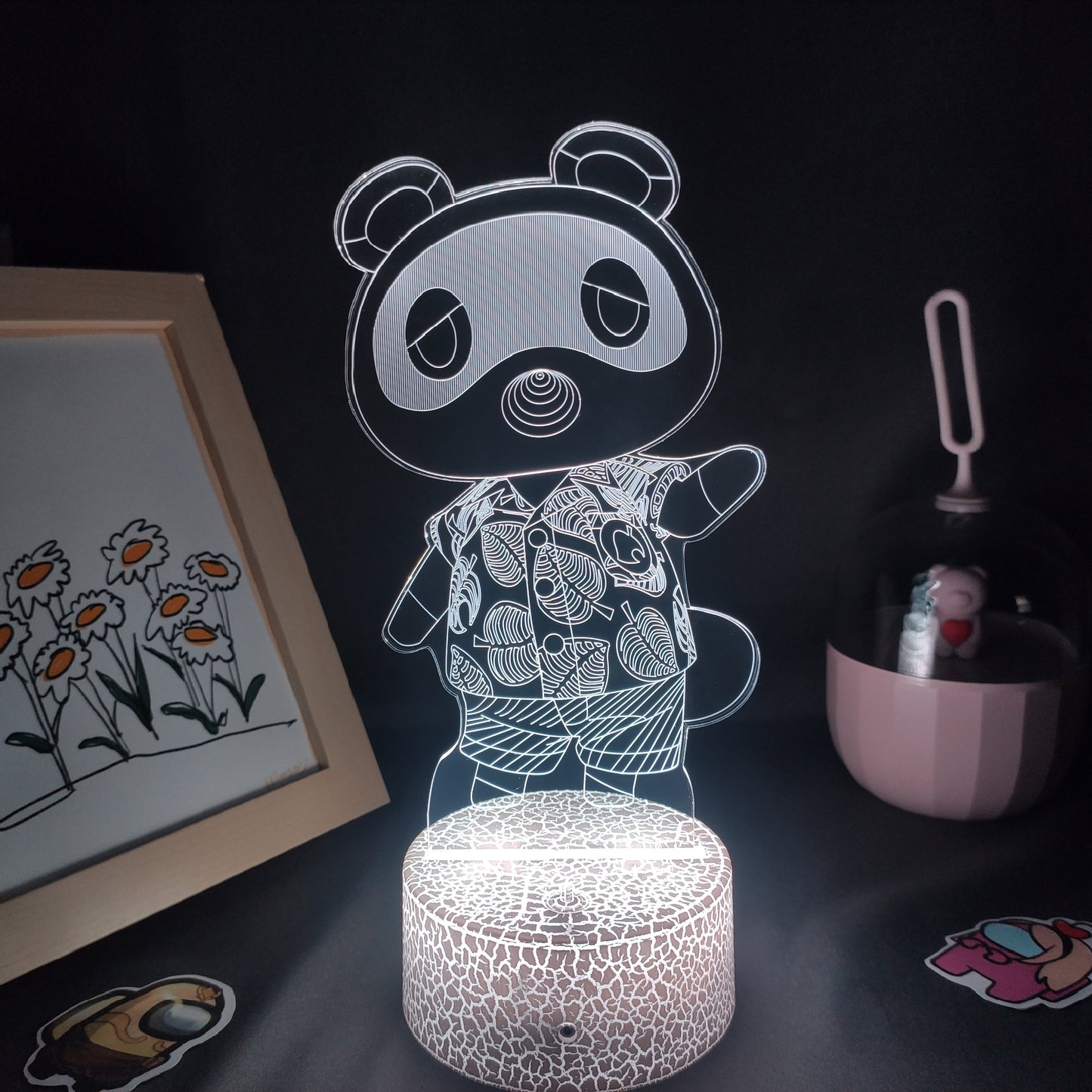 Animal Crossing Game Character Tom Nook 3D Led Lamps RGB Night Lights Cool Gifts for Kids Bedroom Bedside Decoration Tom Nook