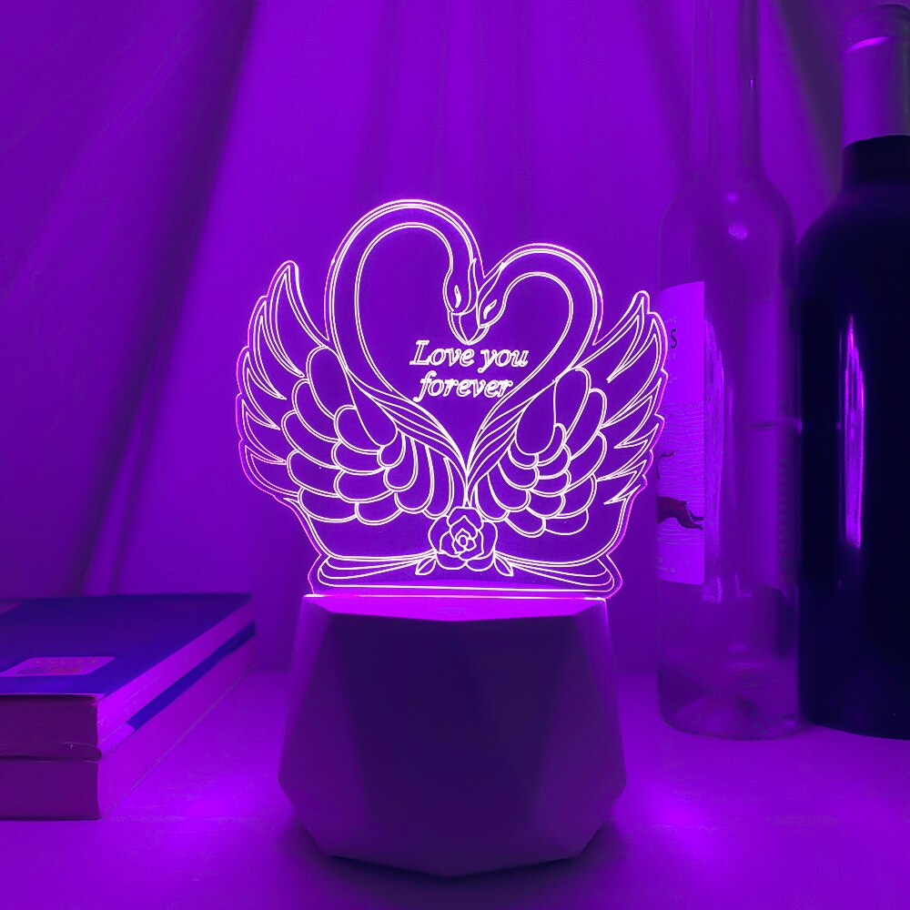 Bluetooth speaker Led Lamps 3D Night Light Valentine's Day Gifts for Home Decoration Usb Battery 3d Illusion Lamp Wedding Souven