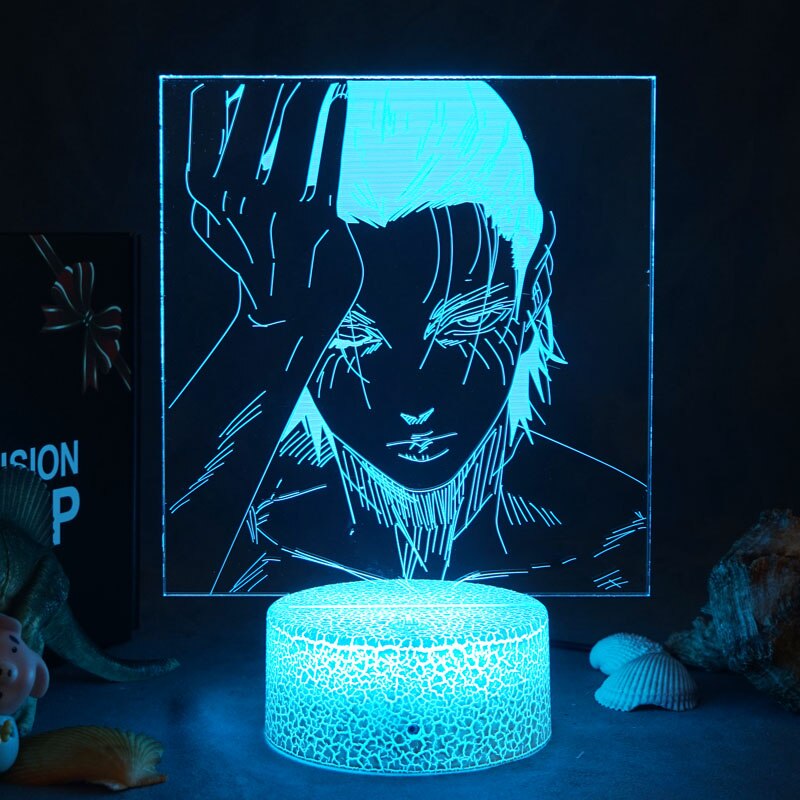 Newest Attack On Titan Lights Anime LED Night Lamps Acrylic USB 3D Figure Bedside Manga Table Lamp For Kids Bedroom Room Decor