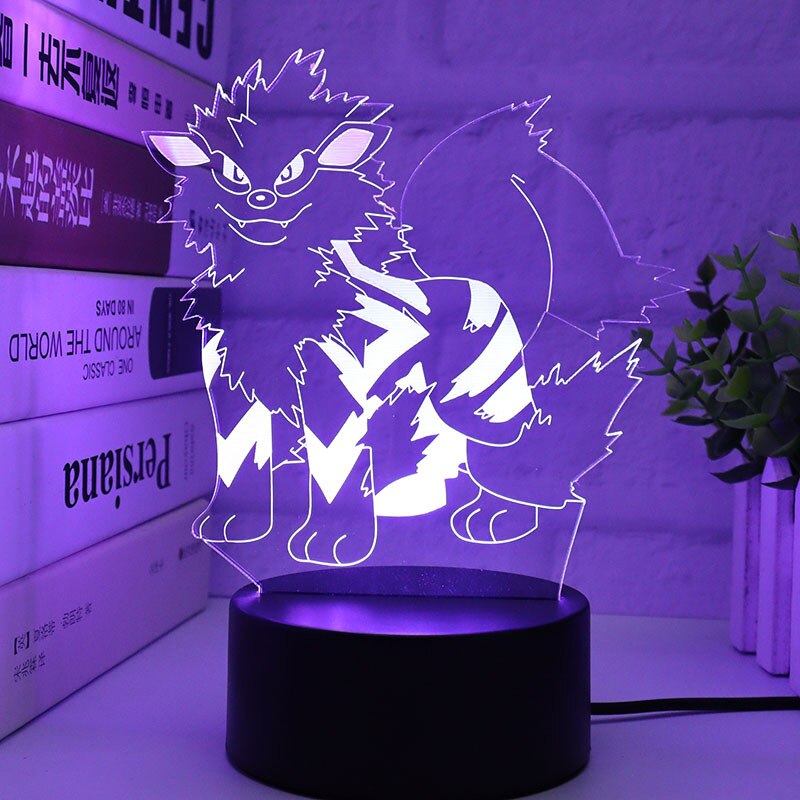 18 Style Pokemon 3D Led Night Light Pikachu Charizard Anime Action Figures Model Logo Lamp Collection Faith Atmosphere Light toy