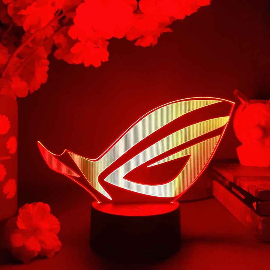 ROG 3D LED Lamp Cool Gaming Room Setup Lighting Decoration for Gamers Bedroom Cute Room Decor Game Logo Lamps Republic of Game