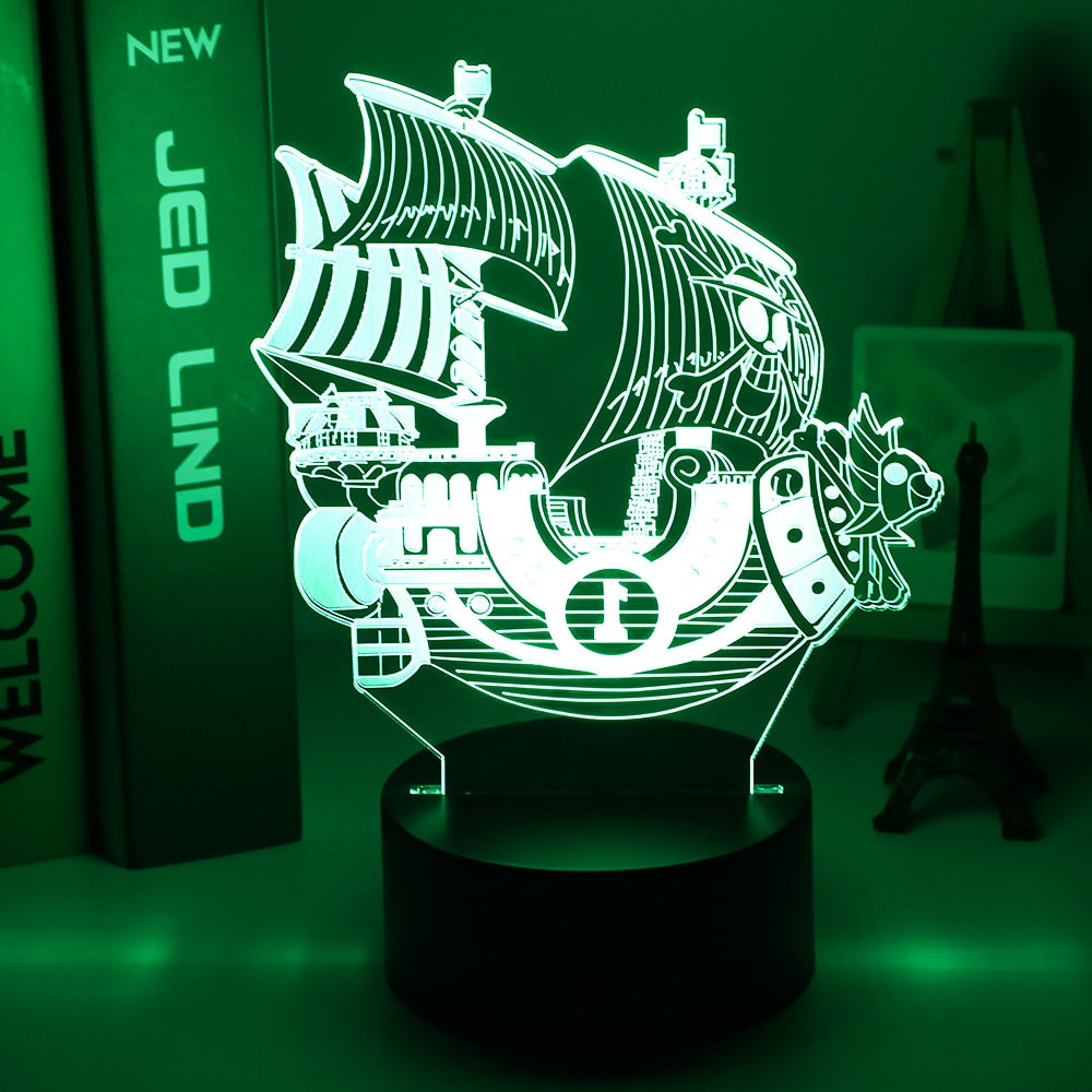 ONE PIECE Anime Night 3D LED Lamp Night Lamp Desktop 7/16 Color Touch Color Changing Light Children Toy Birthday Christmas Gifts