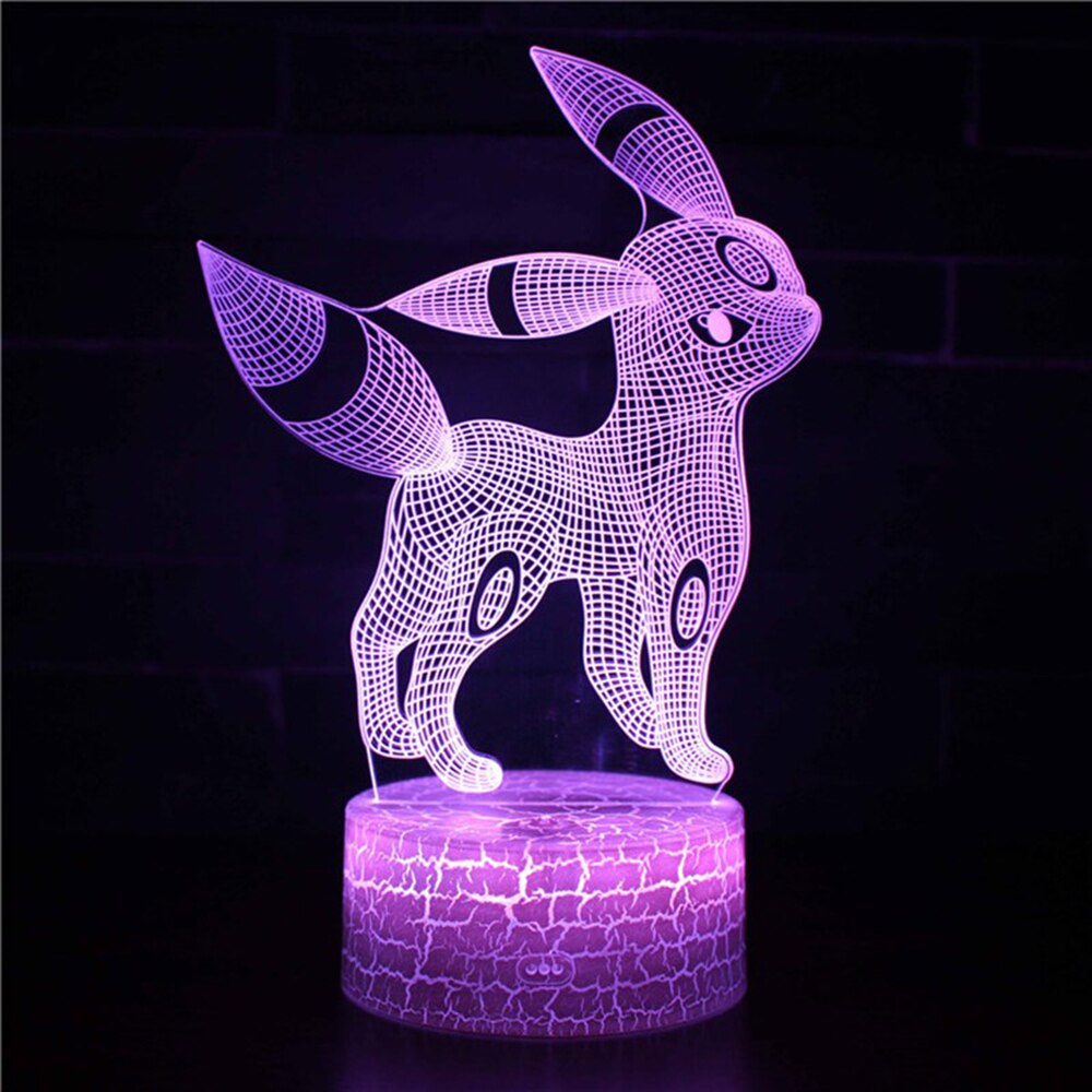 Anime Pokemon GO 3d Night Light Toys Anime Pikachu 7 Colors LED Figures Model Table Lamp Cool Stuff Toys for Children Xmas Gift