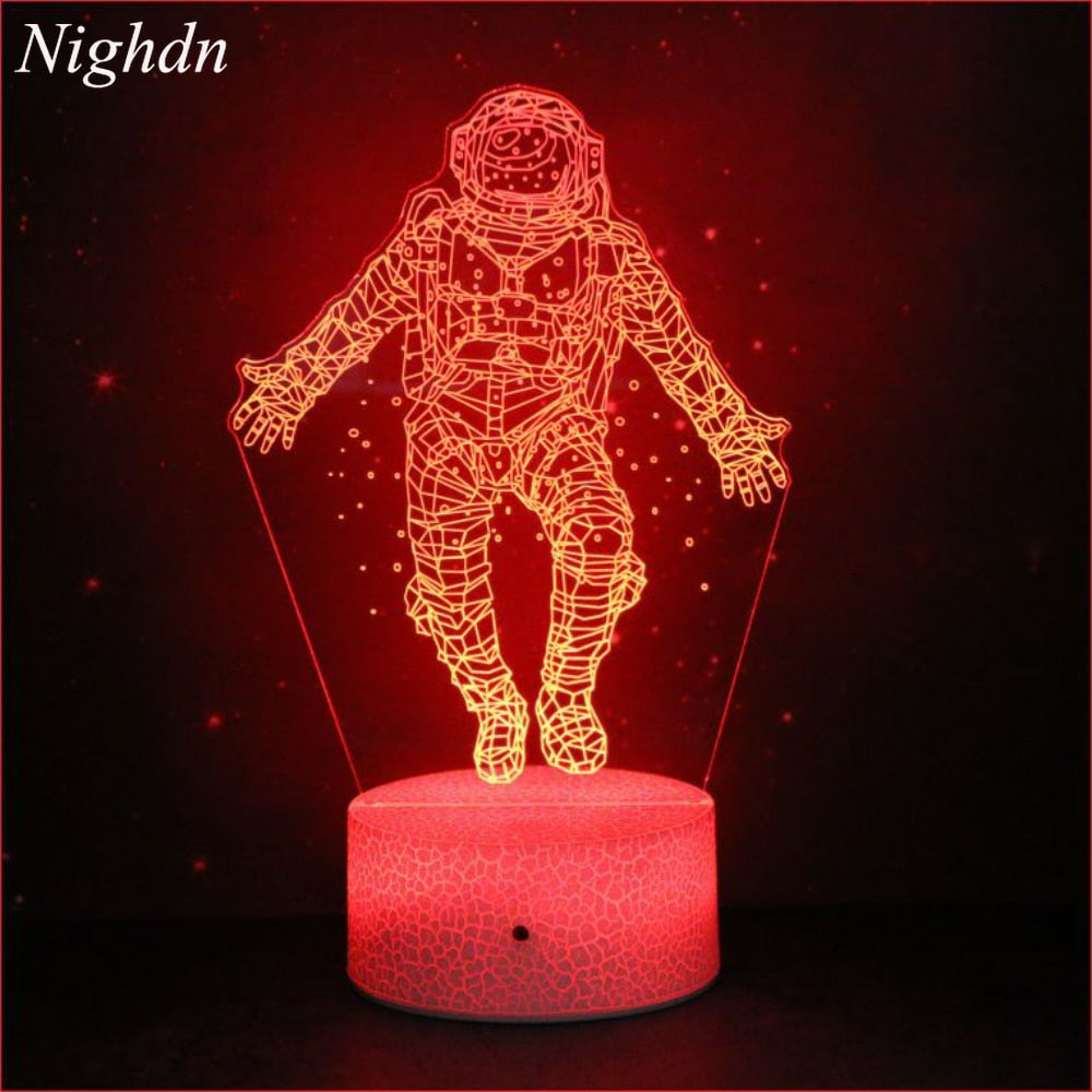 Nighdn Spaceman Night Light Astronaut 3D Lamp for Boys Kids Space Gifts Astronaut Gifts for Boys Outer Space Fan Christmas Gifts