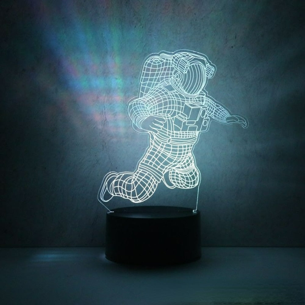 Nighdn Spaceman Night Light Astronaut 3D Lamp for Boys Kids Space Gifts  LED Bedside Light 16 Colors Change with Remote Control