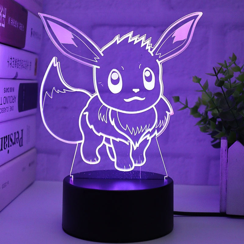 18 Style Pokemon 3D Led Night Light Pikachu Charizard Anime Action Figures Model Logo Lamp Collection Faith Atmosphere Light toy