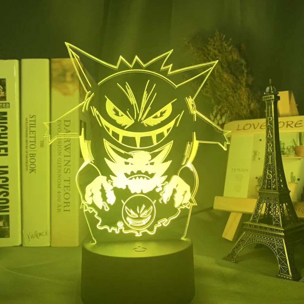 Kawaii Cartoon Anime Night Light Pokemon Pikachu Gengar Figure Dormitory Table Decoration Best Holiday Gifts for Friends