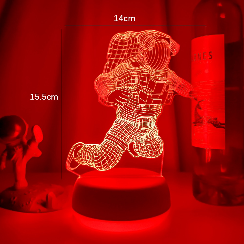 Figure Astronaut Action Acrylic 3D Spaceman Night Light Wedding Decoration Table Lamp Ornament Kids Room Decoration Dropshipping