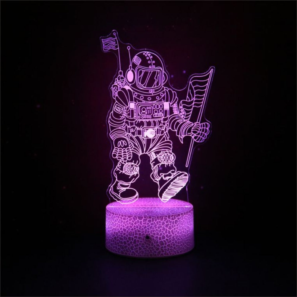 Nighdn Spaceman Night Light Astronaut 3D Lamp for Boys Kids Space Gifts Astronaut Gifts for Boys Outer Space Fan Christmas Gifts