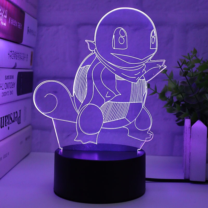 18 Style Pokemon 3D Led Night Light Pikachu Charizard Anime Action Figures Model Logo Lamp Collection Faith Atmosphere Light toy