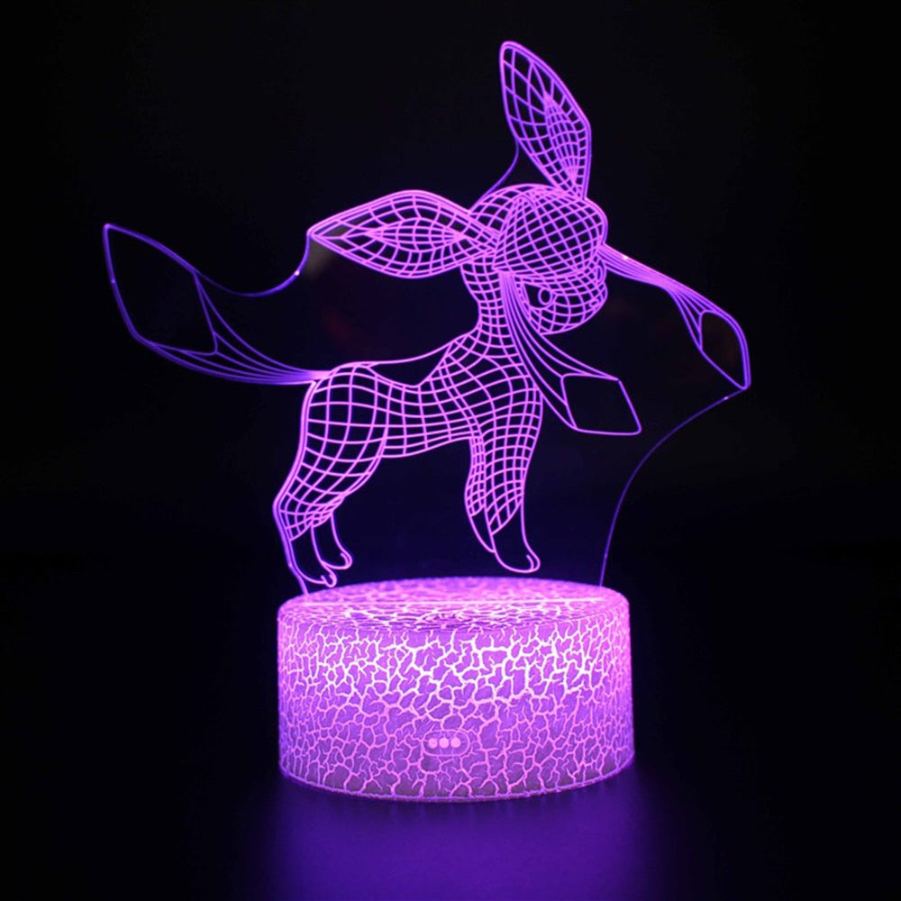 Anime Pokemon GO 3d Night Light Toys Anime Pikachu 7 Colors LED Figures Model Table Lamp Cool Stuff Toys for Children Xmas Gift