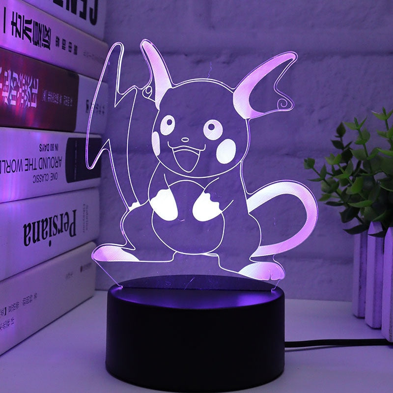 18 Style Pokemon 3D Led Night Light Pikachu Charizard Anime Action Figures Model Logo Lamp Collection Faith Atmosphere Light toy