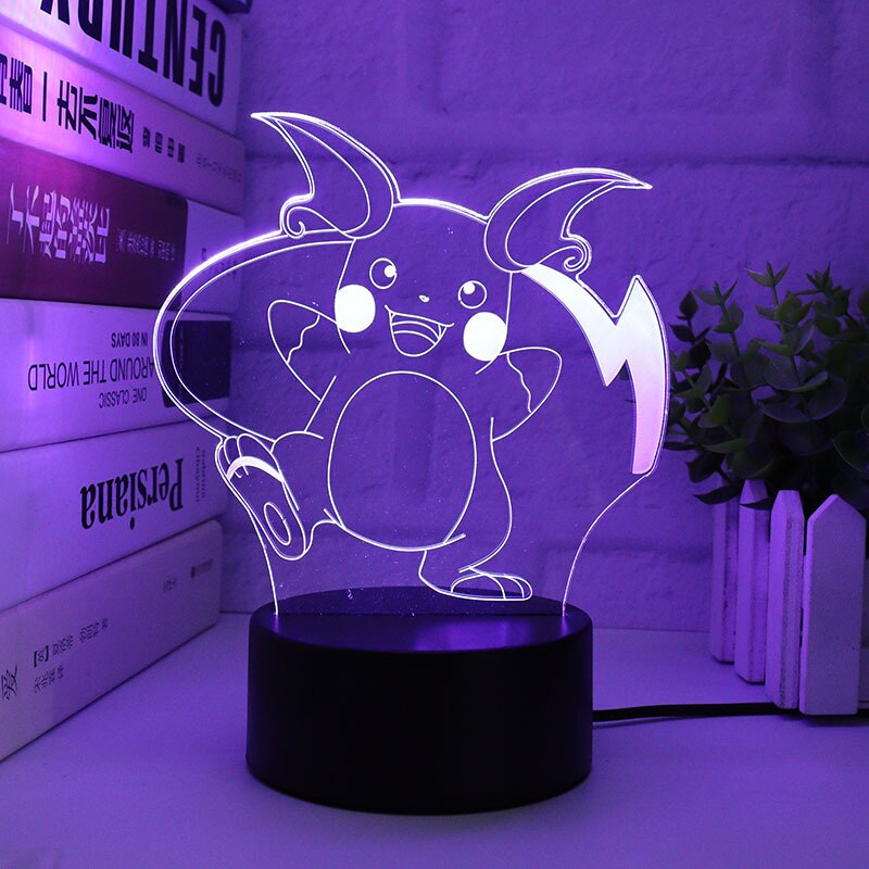 18 Style Pokemon 3D Led Night Light Pikachu Charizard Anime Action Figures Model Logo Lamp Collection Faith Atmosphere Light toy