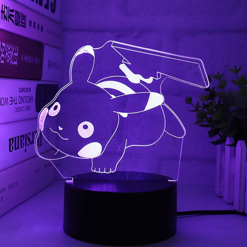 18 Style Pokemon 3D Led Night Light Pikachu Charizard Anime Action Figures Model Logo Lamp Collection Faith Atmosphere Light toy