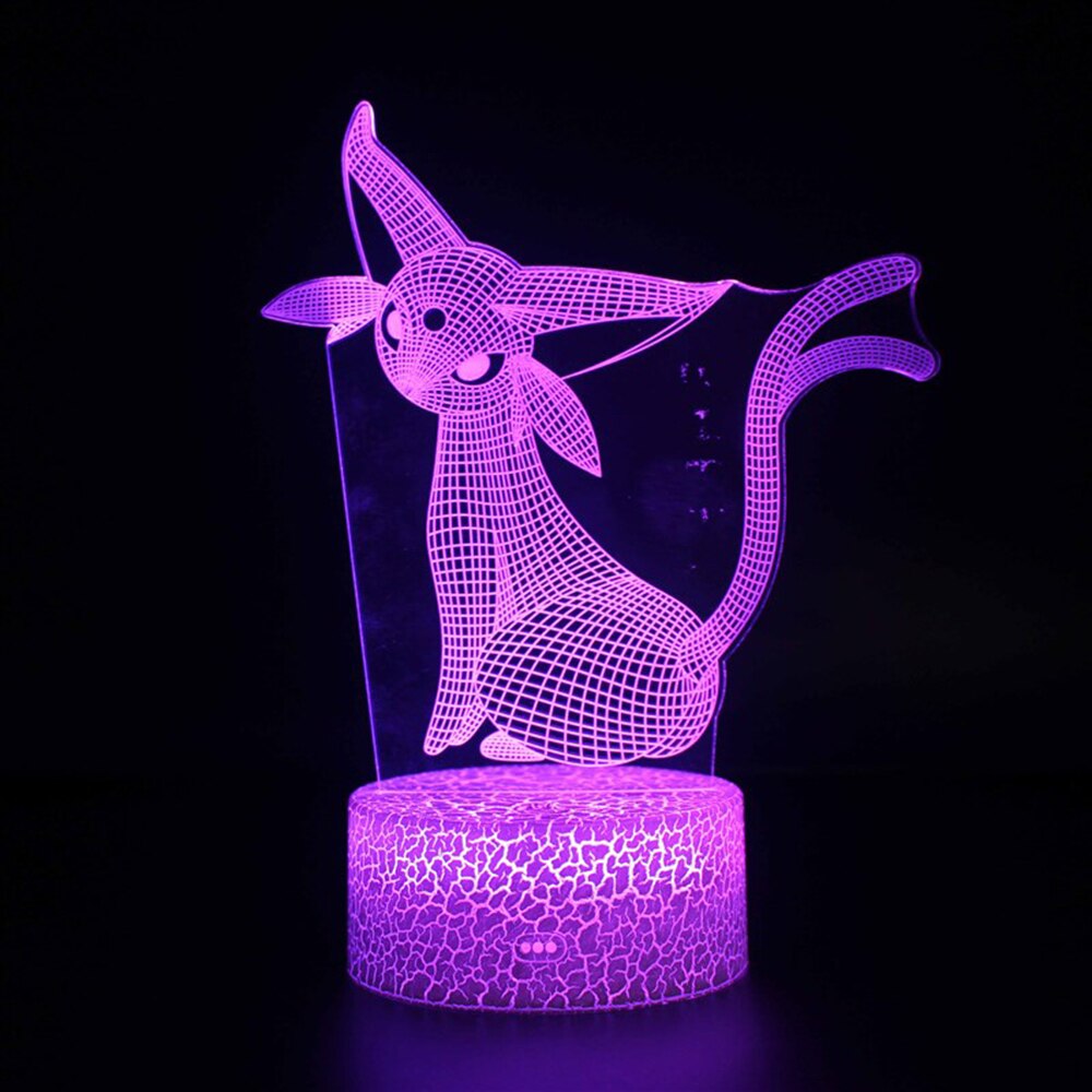 Anime Pokemon GO 3d Night Light Toys Anime Pikachu 7 Colors LED Figures Model Table Lamp Cool Stuff Toys for Children Xmas Gift