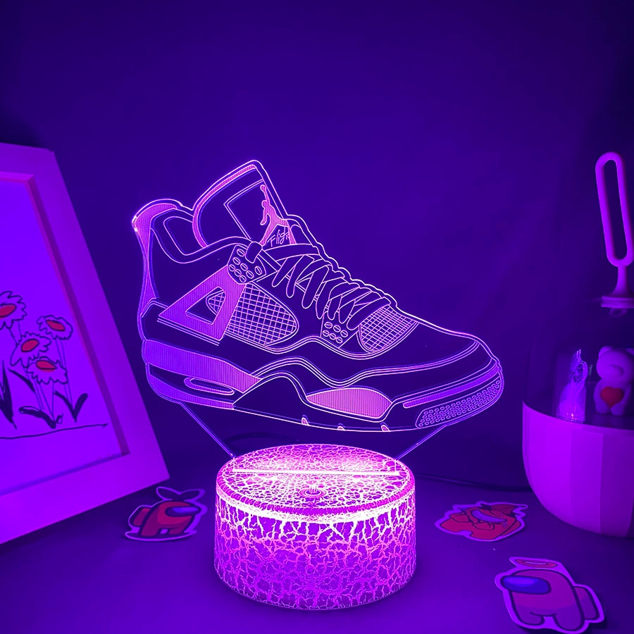 Sneakers 3D LED Neon Night Lights Birthday Gifts for Friends Bedroom Table Decor Otaku Lava Lamp Party Club Decoration Fans Gift