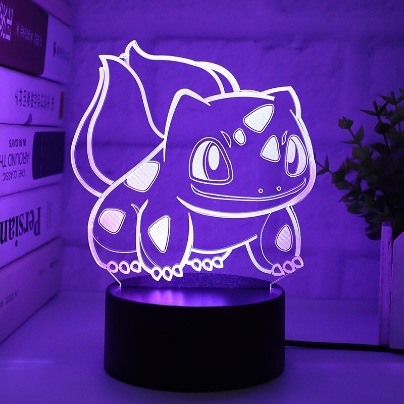 18 Style Pokemon 3D Led Night Light Pikachu Charizard Anime Action Figures Model Logo Lamp Collection Faith Atmosphere Light toy