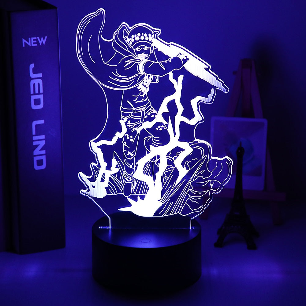 ONE PIECE Anime Night 3D LED Lamp Night Lamp Desktop 7/16 Color Touch Color Changing Light Children Toy Birthday Christmas Gifts