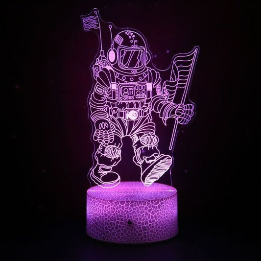 Nighdn Spaceman Night Light Astronaut 3D Lamp for Boys Kids Space Gifts  LED Bedside Light 16 Colors Change with Remote Control