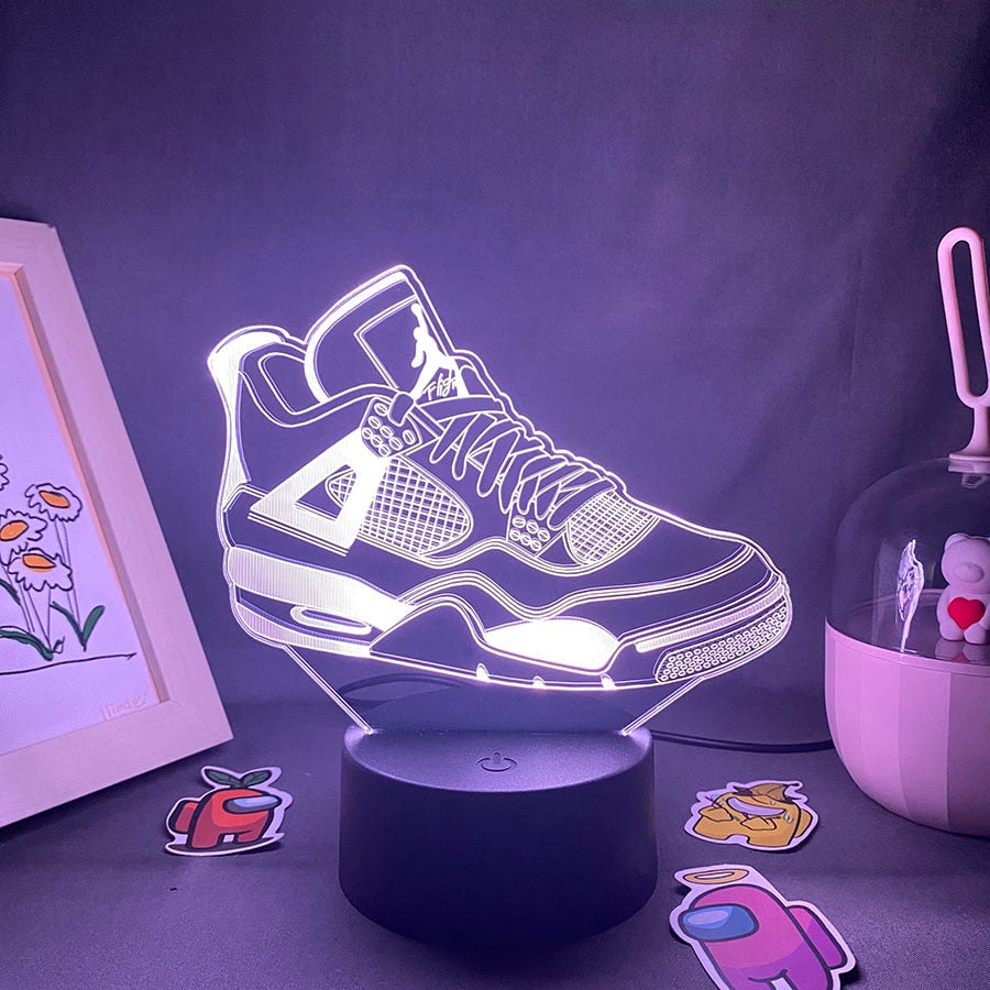 Sneakers 3D LED Neon Night Lights Birthday Gifts for Friends Bedroom Table Decor Otaku Lava Lamp Party Club Decoration Fans Gift