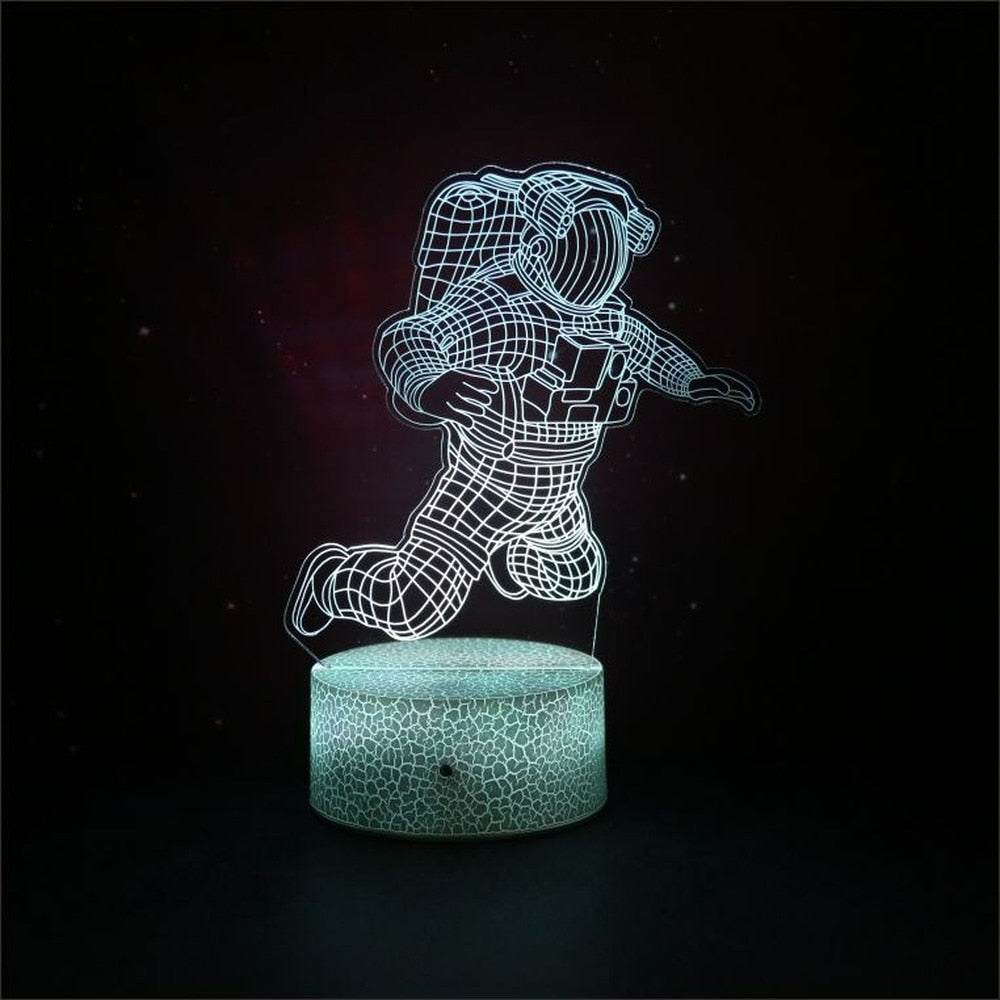 Nighdn Spaceman Night Light Astronaut 3D Lamp for Boys Kids Space Gifts  LED Bedside Light 16 Colors Change with Remote Control